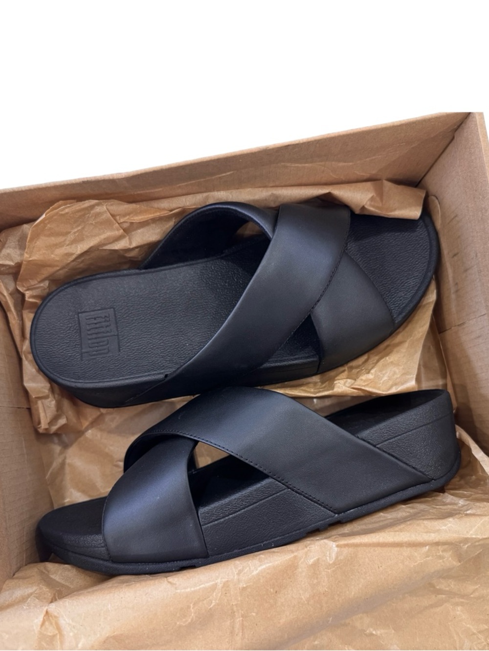 Fitflop Women's Black Crisscross Slide Sandals - Picture 2 of 7
